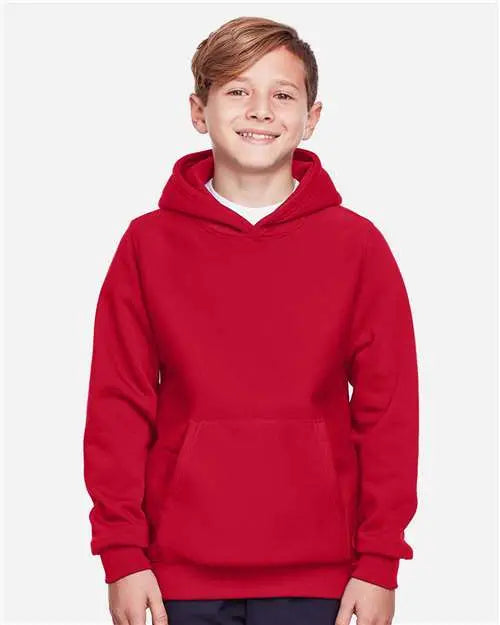 Team 365 Tt96y Youth Zone Hydrosport™ Heavyweight Pullover Hooded Sweatshirt - Sport Red