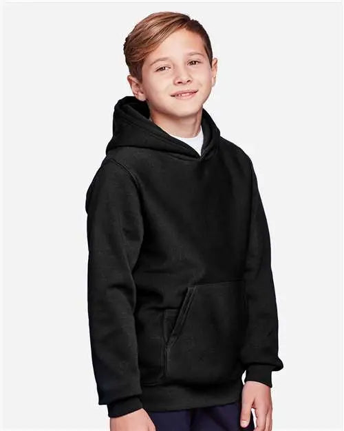 Team 365 Tt96y Youth Zone Hydrosport™ Heavyweight Pullover Hooded Sweatshirt - Black