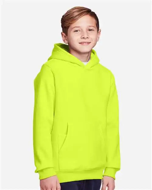 Team 365 Tt96y Youth Zone Hydrosport™ Heavyweight Pullover Hooded Sweatshirt - Safety Yellow