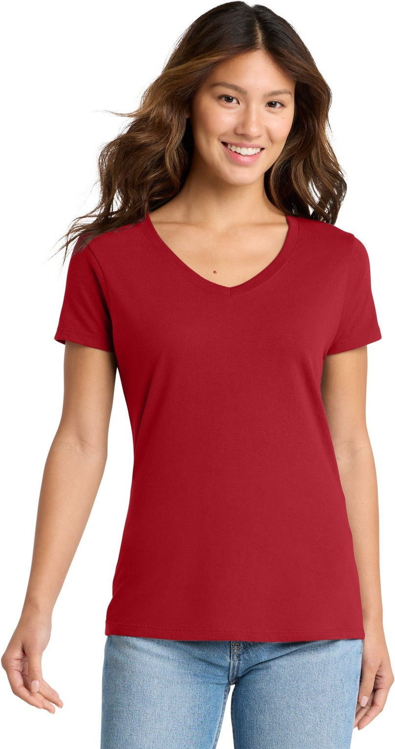 Team Cardinal Port & Co Women's Fan Favorite V-Neck Tee. LPC450V