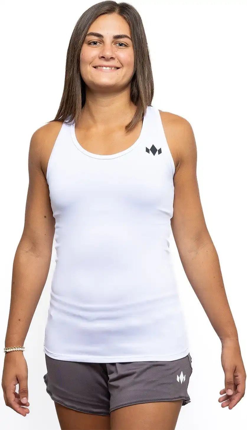 Team Essential Racerback Tank - White / Xs