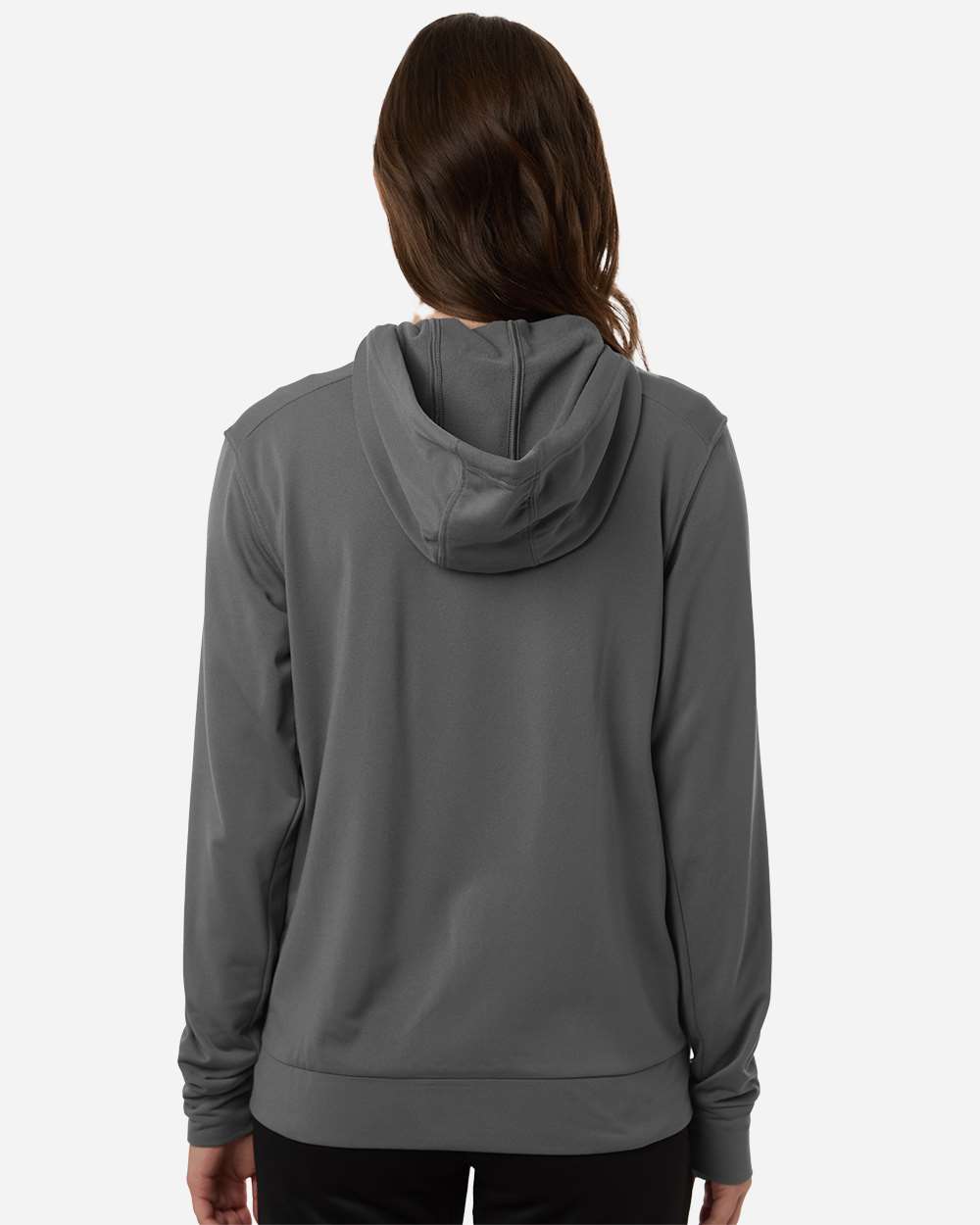Team Grey Four/ Black Women's Game & Go Fleece Full-Zip Hooded Sweatshirt - AT209 plain