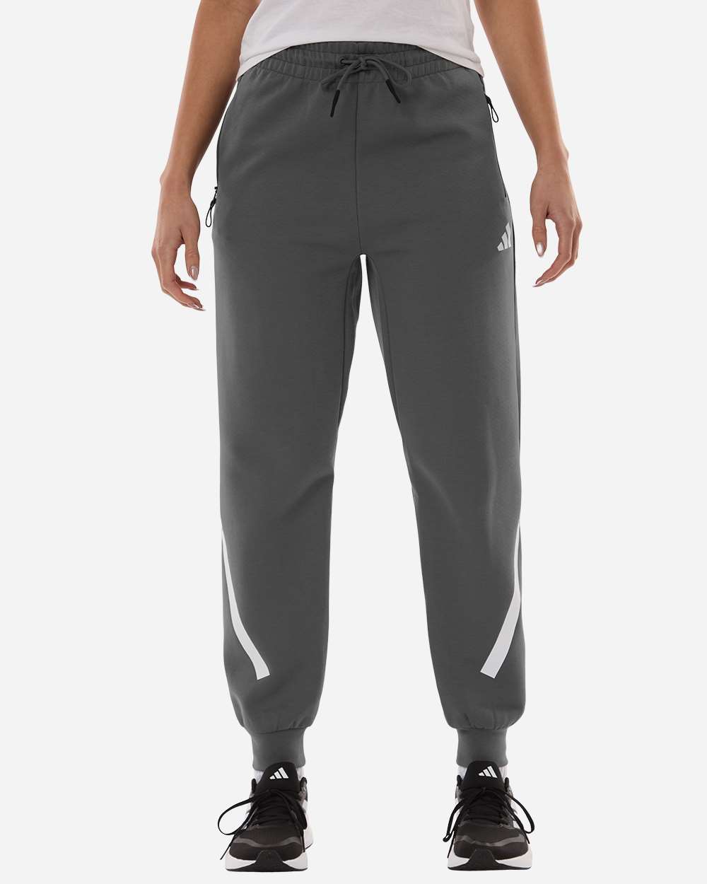 Team Grey Four/ White Women's Z.N.E Joggers - AT223 plain