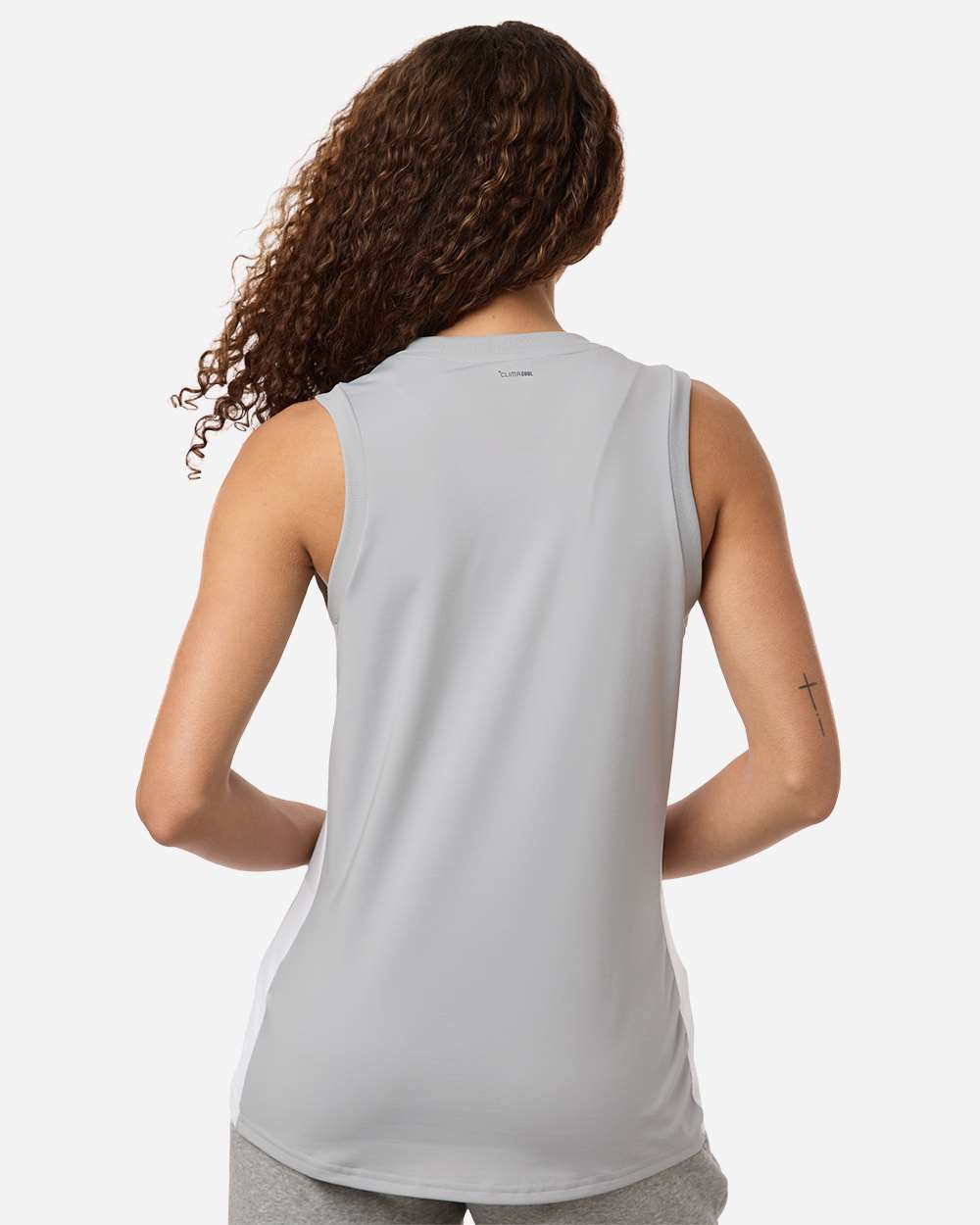 Team Light Grey/ White Women's Quickset V-Neck Sleeveless Jersey - AT120 plain
