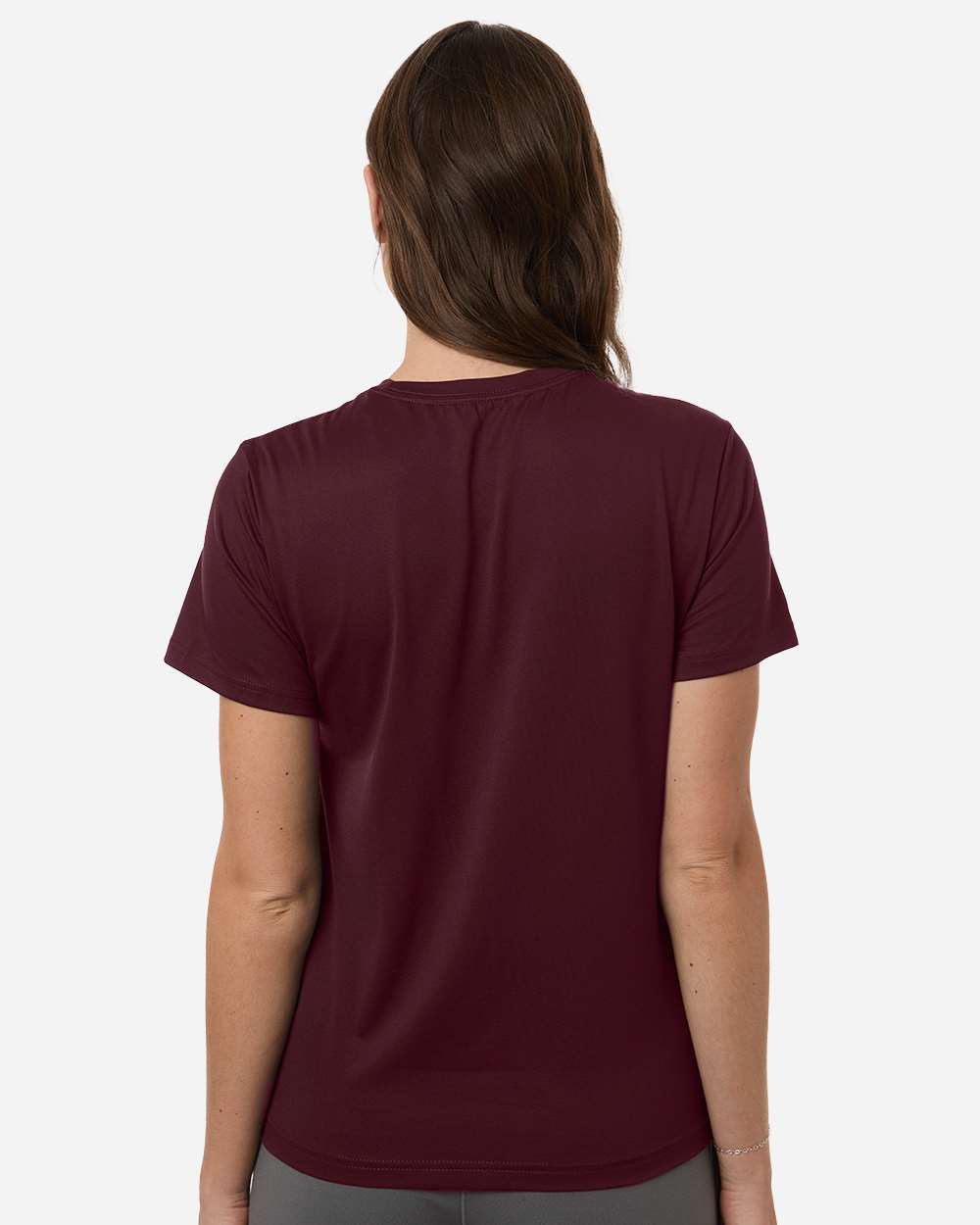 Team Maroon/ White Women's Pregame T-Shirt - AT102 plain