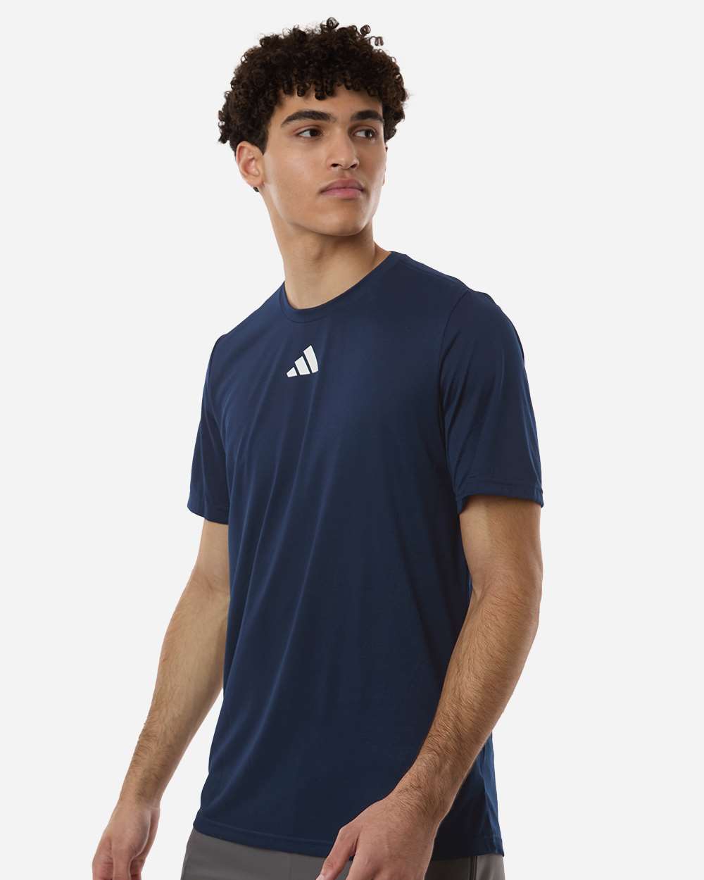 Team Navy Blue/ White Men's Pregame T-Shirt - AT101 plain