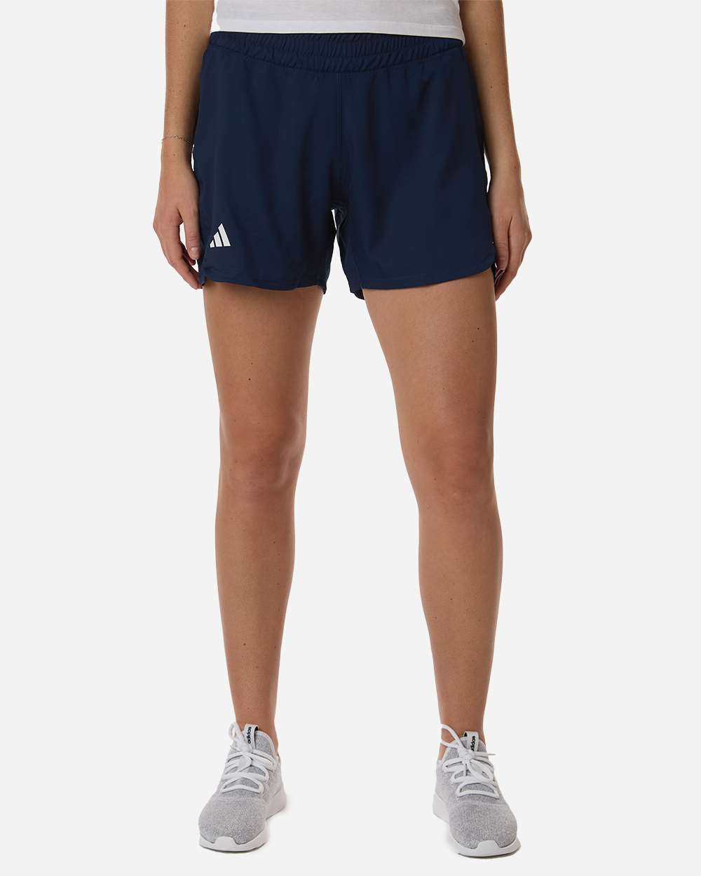 Team Navy Blue/ White Women's D4T Woven 3" Shorts - AT306