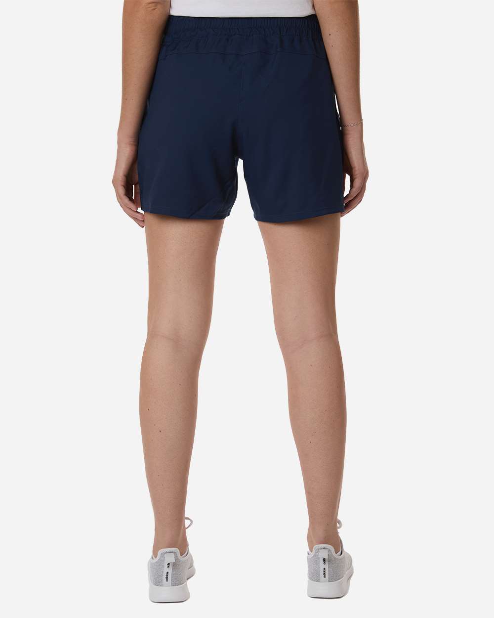 Team Navy Blue/ White Women's D4T Woven 3" Shorts - AT306