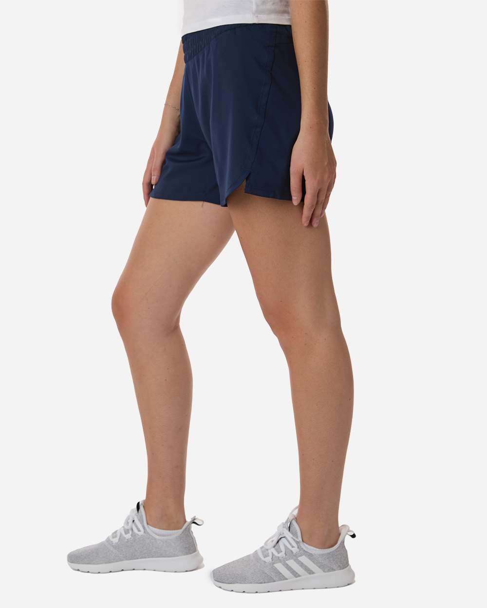 Team Navy Blue/ White Women's D4T Woven 3" Shorts - AT306