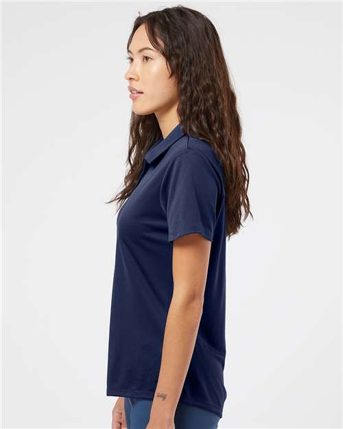 Team Navy Blue/ White Women&#39;s Floating 3-Stripes Polo - A481