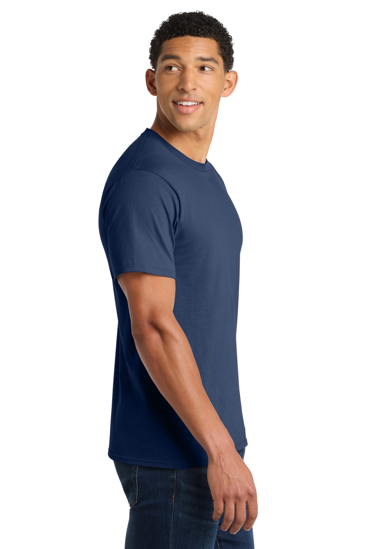 Team Navy Port & Co Fan Favorite Tee. PC450