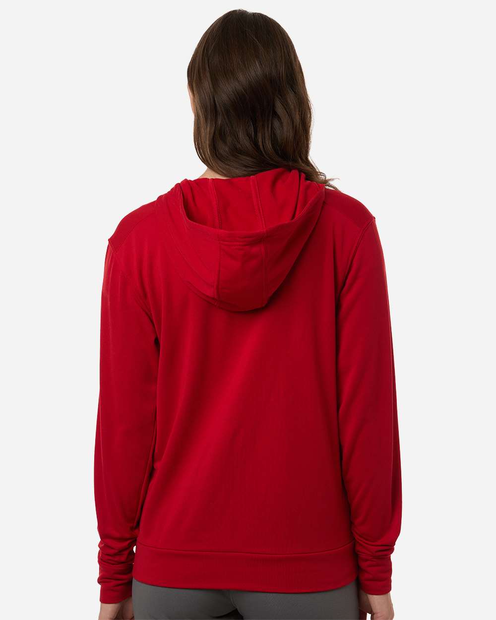 Team Power Red/ Black Women's Game & Go Fleece Full-Zip Hooded Sweatshirt - AT209 plain