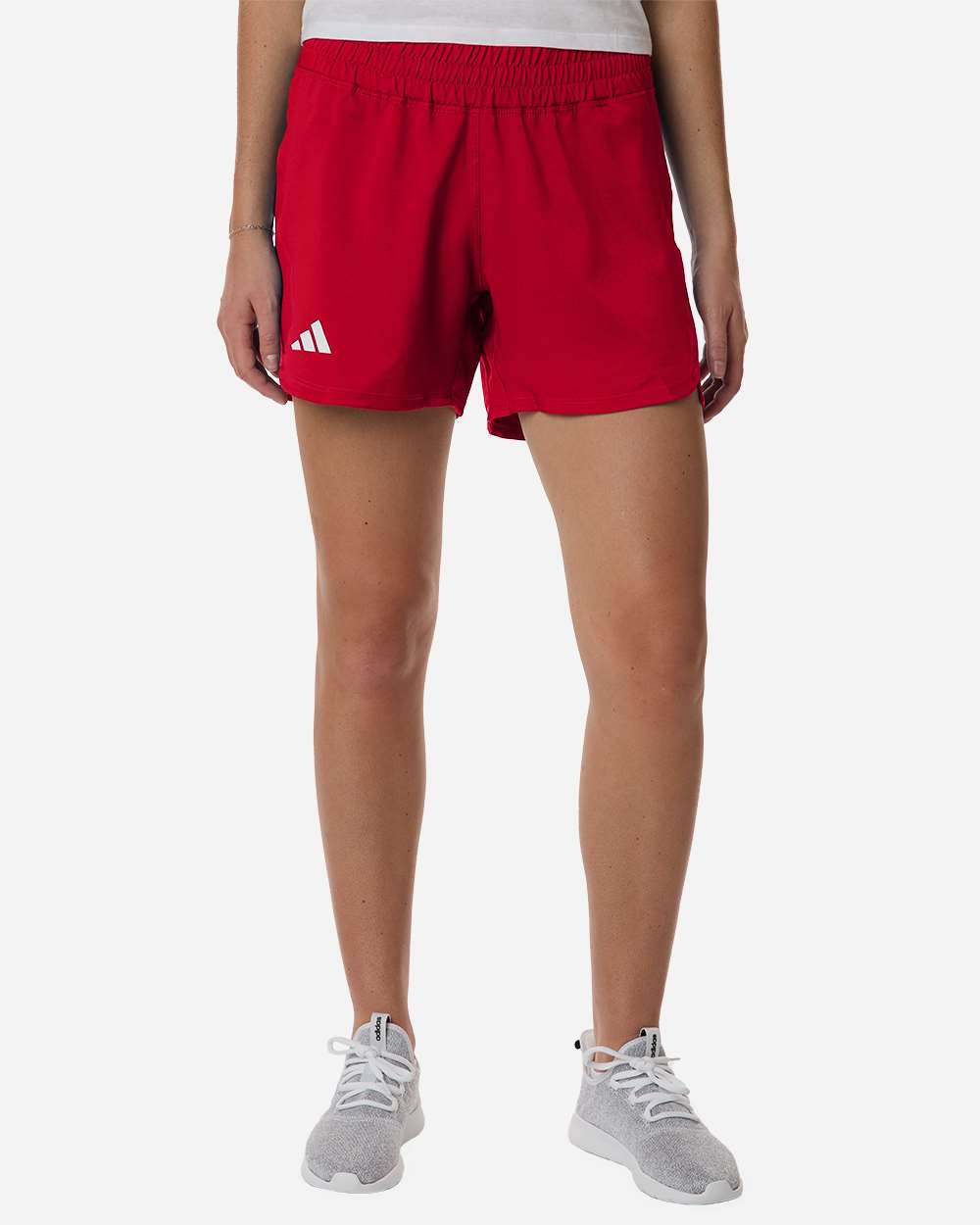 Team Power Red/ White Women's D4T Woven 3" Shorts - AT306