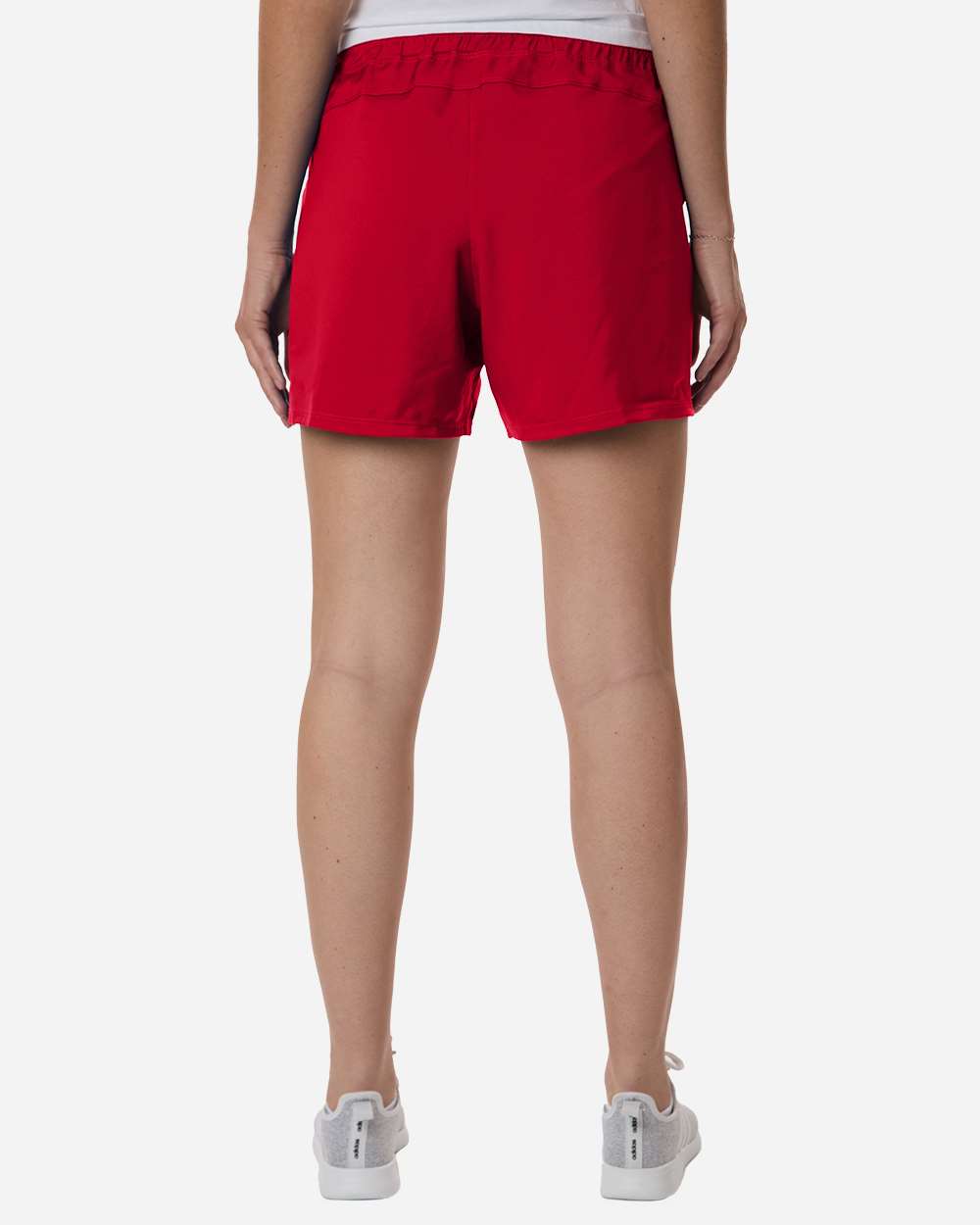 Team Power Red/ White Women's D4T Woven 3" Shorts - AT306