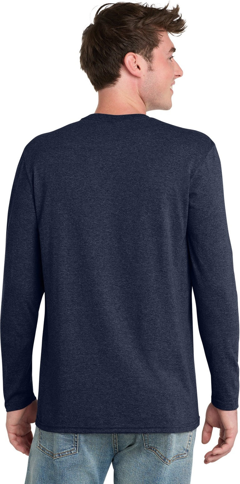 TeamNavyHt Port & Co Tri-Blend Long Sleeve Tee. PC330LS