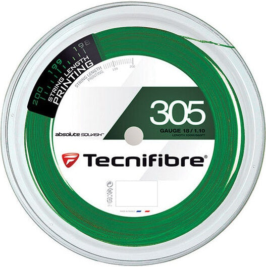 Tecnifibre 305 Spl Squash Reel 660’ Btfs3 - Green - 1.10