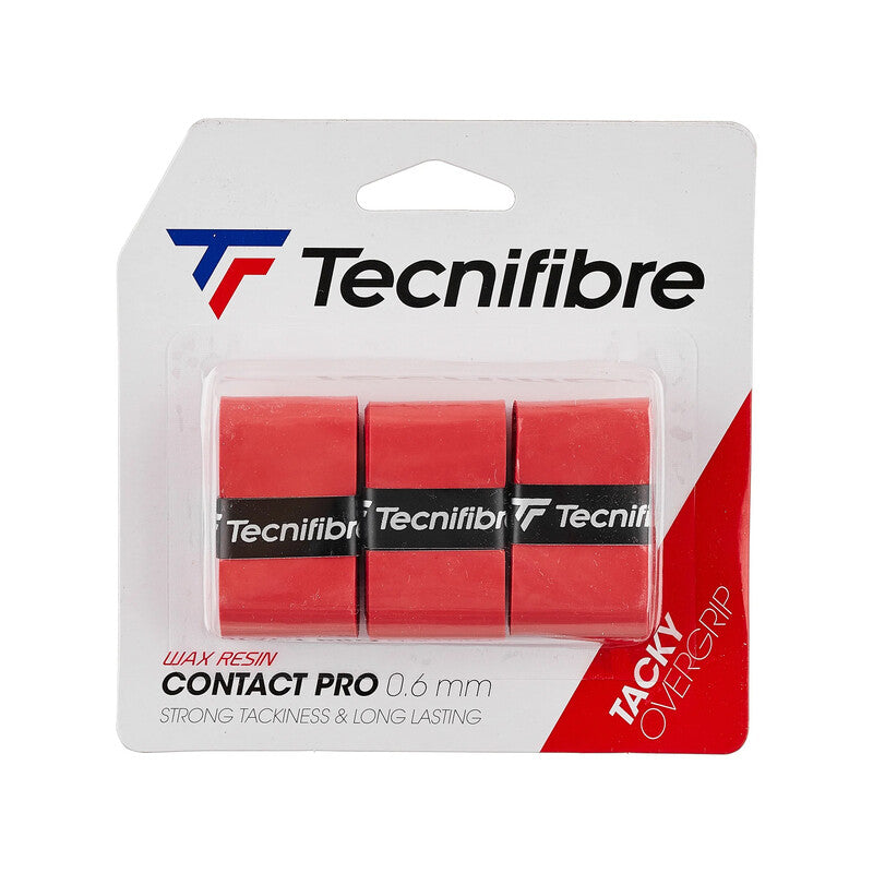 Tecnifibre Pro Contact Overgrip (3x) (black) - Red / Os