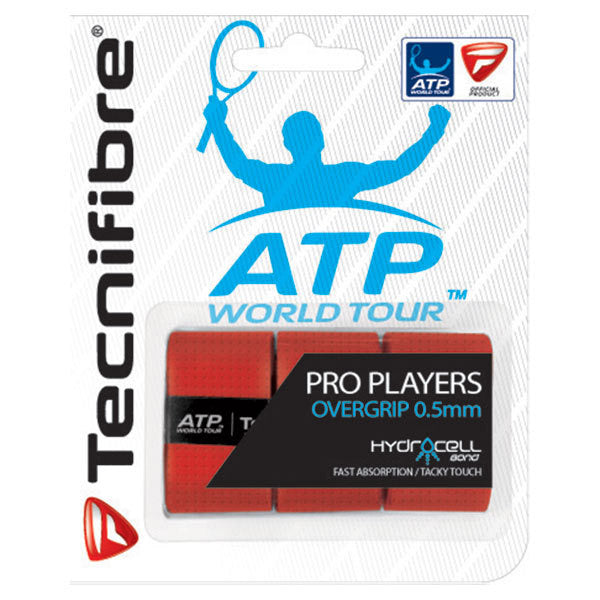 Tecnifibre Pro Players Overgrip (3x) Black - Red / Os
