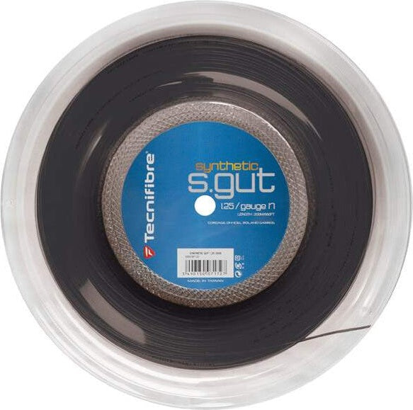 Tecnifibre Synthetic Gut Reel 660’ - Black White