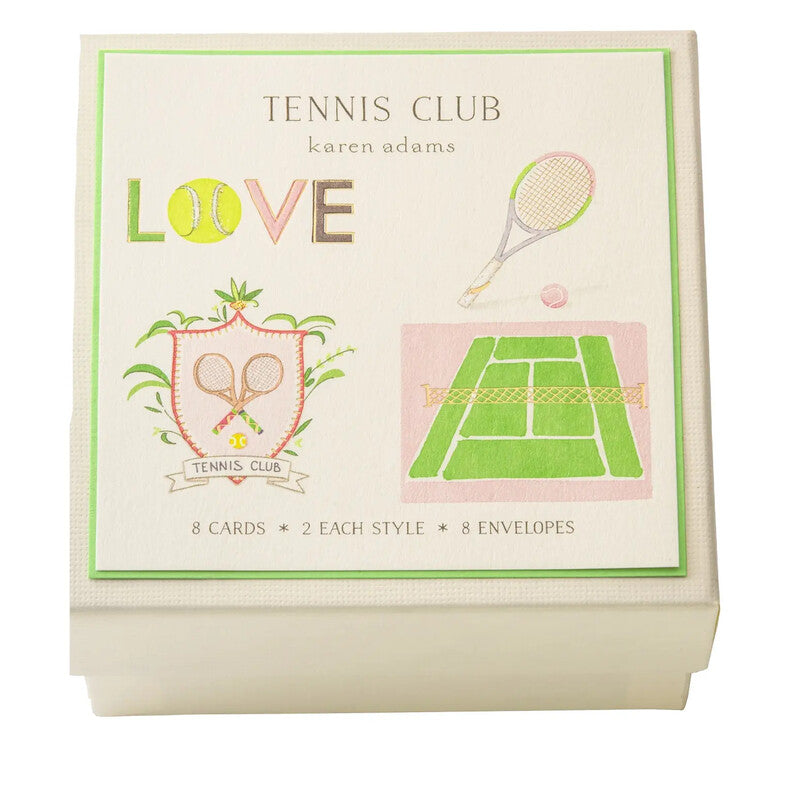 Tennis Club Gift Greeting Cards (8x) - Bei / Os