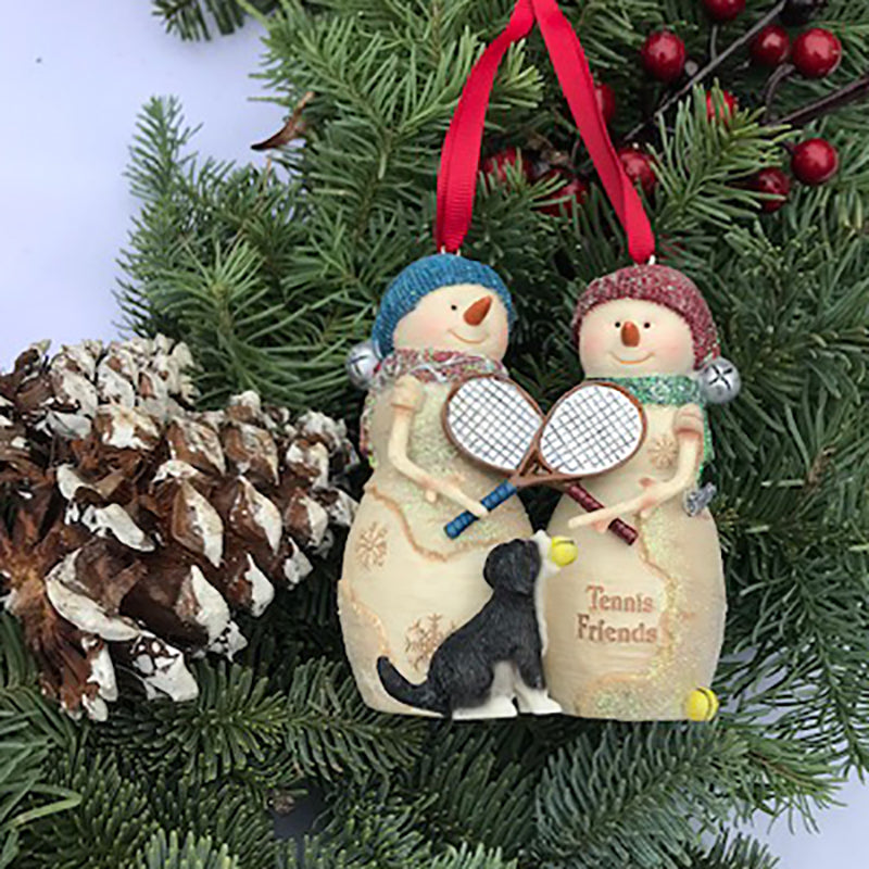 Tennis Friends Ornament - Wht / Os