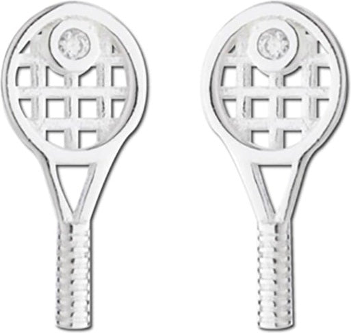 Tennis Racquet Earrings - Sil / Os