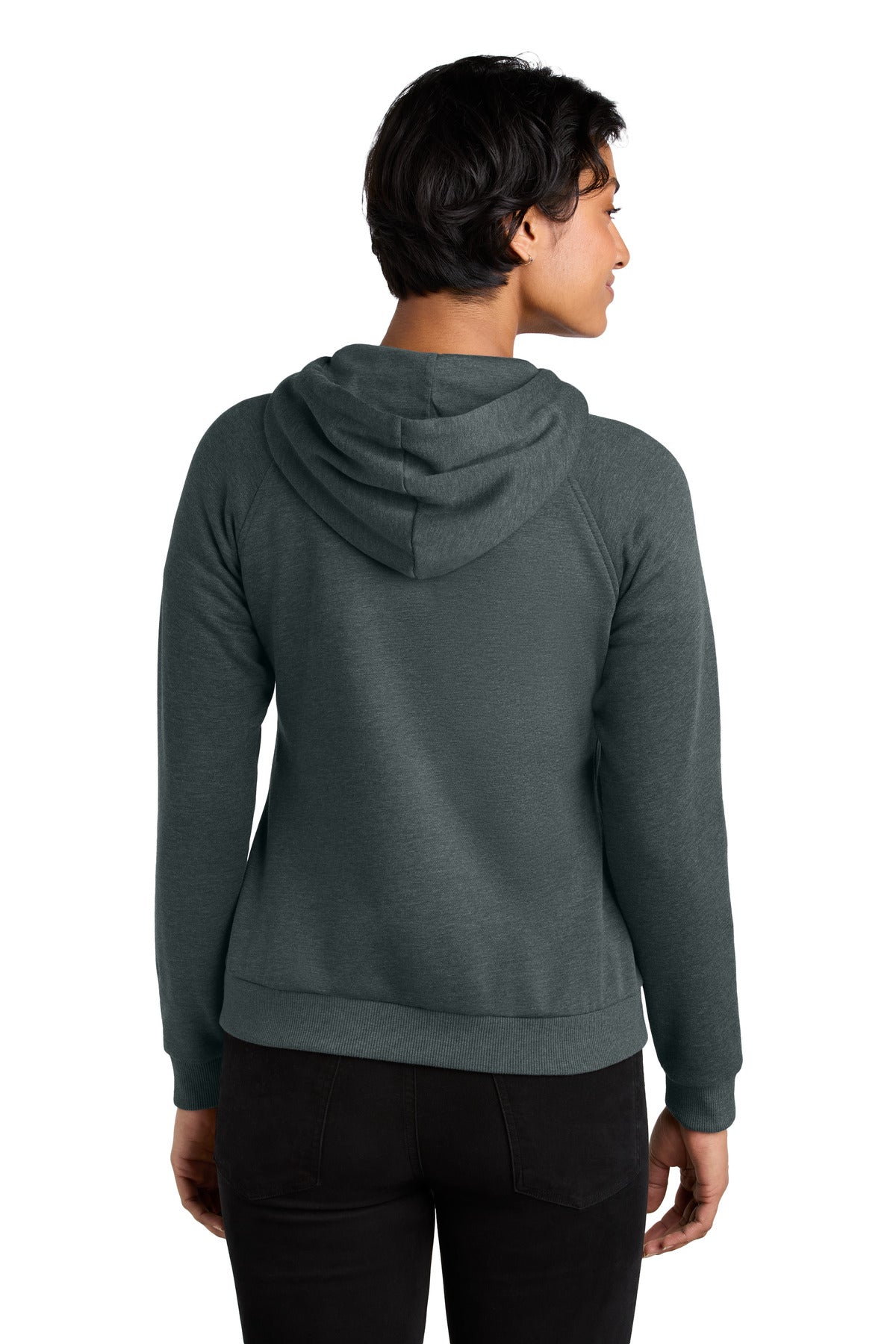 TernGryHtr Allmade Women's Organic CVC Fleece Full-Zip Hoodie AL5003