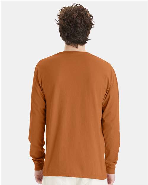 Texas Orange Garment-Dyed Long Sleeve T-Shirt - GDH200