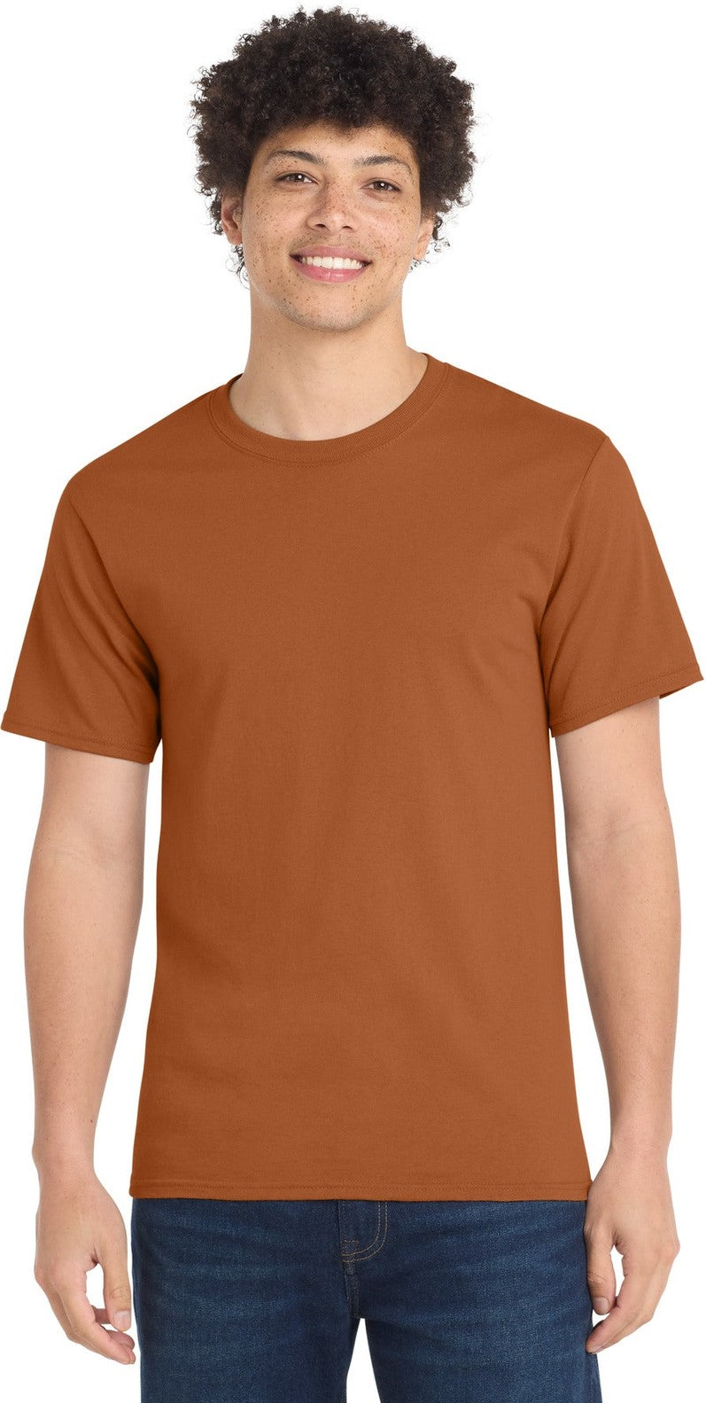 Texas Orange Port & Co Essential Tee. PC61