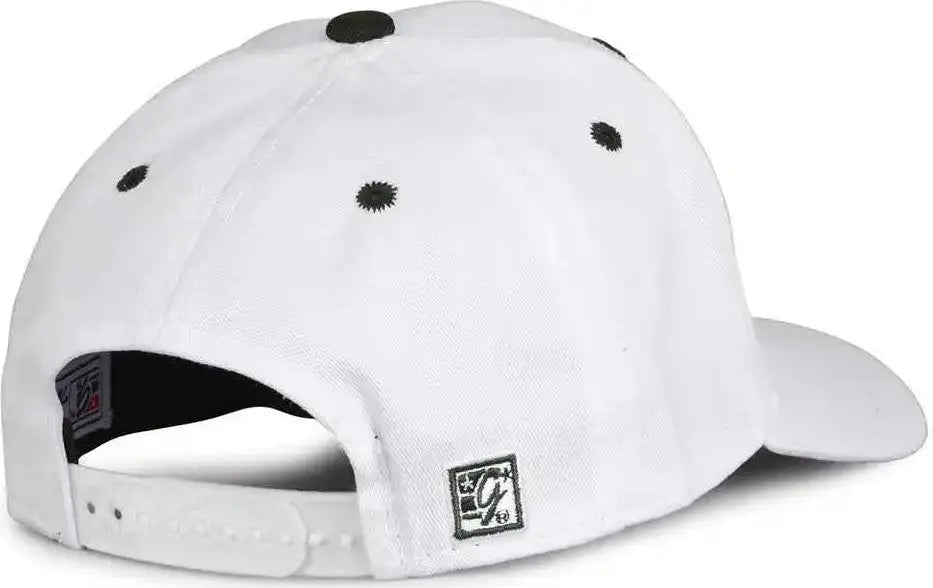 The Game Gb2016 White Snapback Cotton Twill Cap - Dark Green