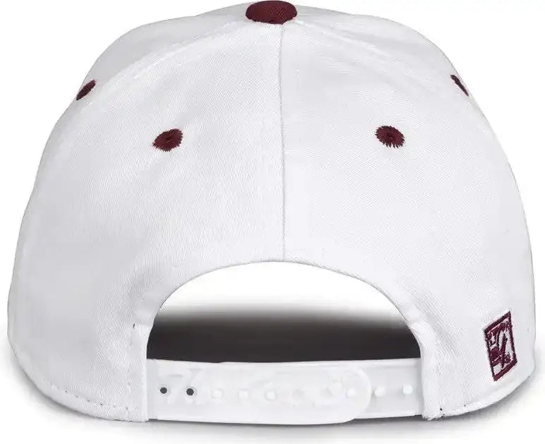 The Game Gb2016 White Snapback Cotton Twill Cap - Maroon