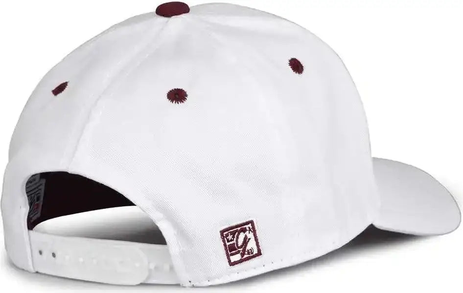 The Game Gb2016 White Snapback Cotton Twill Cap - Maroon