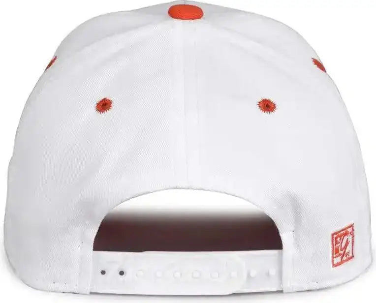 The Game Gb2016 White Snapback Cotton Twill Cap - Orange - 6 7/8’’ - 7 5/8’’