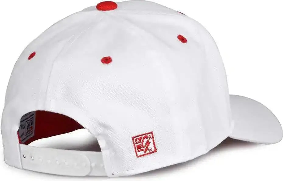 The Game Gb2016 White Snapback Cotton Twill Cap - Red - 6 7/8’’ - 7 5/8’’