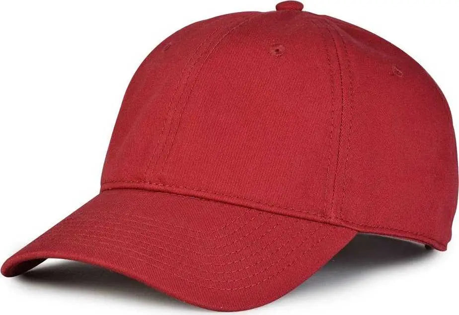 The Game Gb210 Classic Relaxed Garment Washed Twill Cap - Cardinal - 6 7/8’’ - 7 5/8’’
