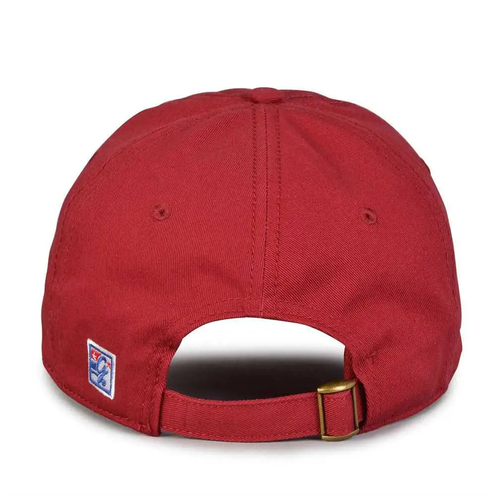 The Game Gb210 Classic Relaxed Garment Washed Twill Cap - Cardinal - 6 7/8’’ - 7 5/8’’