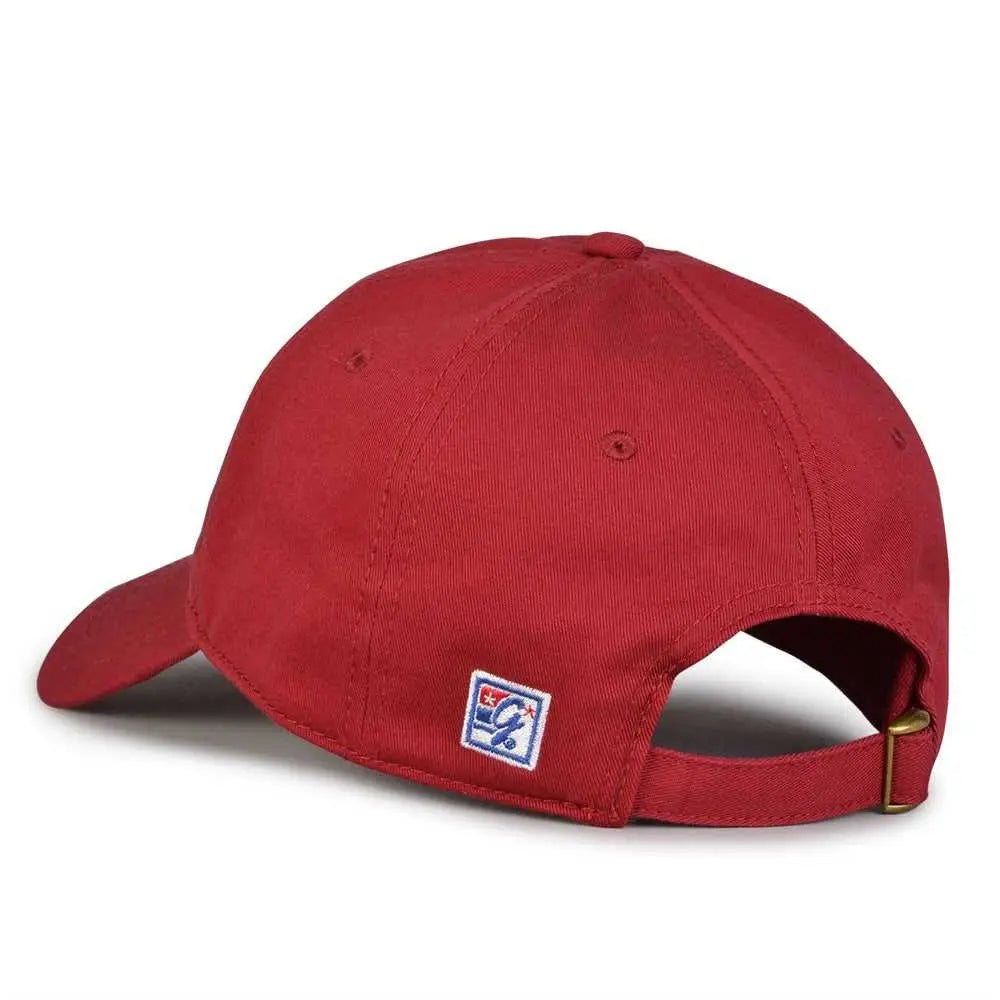 The Game Gb210 Classic Relaxed Garment Washed Twill Cap - Cardinal - 6 7/8’’ - 7 5/8’’