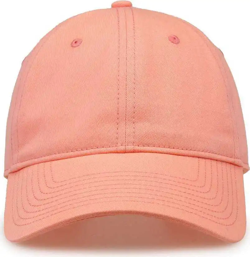 The Game Gb210 Classic Relaxed Garment Washed Twill Cap - Creamsicle - Pink / 7 7/8’’ - 5/8’’