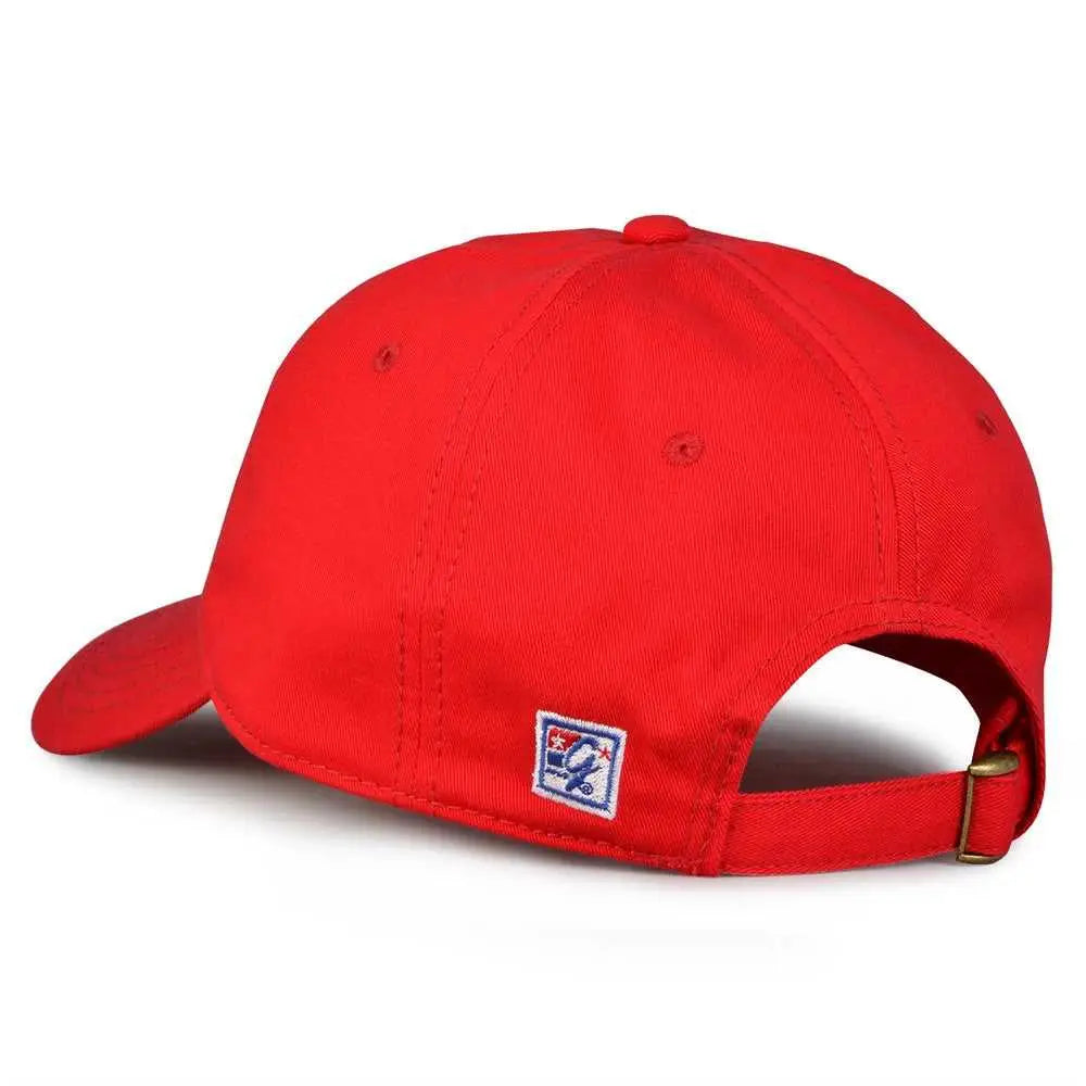 The Game Gb210 Classic Relaxed Garment Washed Twill Cap - Red - 6 7/8’’ - 7 5/8’’