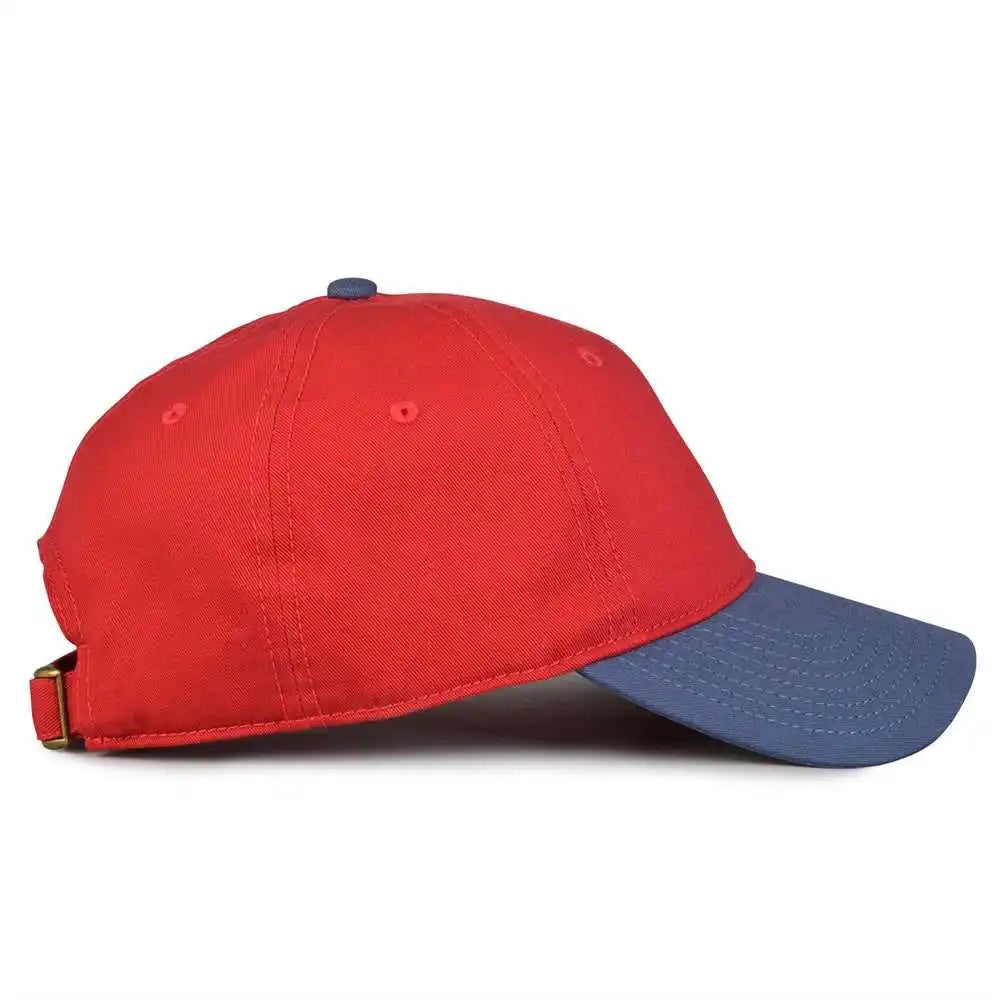 The Game Gb210 Classic Relaxed Garment Washed Twill Cap - Vintage Red Blue - 6 7/8’’ - 7 5/8’’