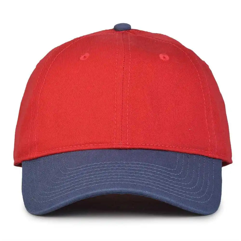 The Game Gb210 Classic Relaxed Garment Washed Twill Cap - Vintage Red Blue - 6 7/8’’ - 7 5/8’’