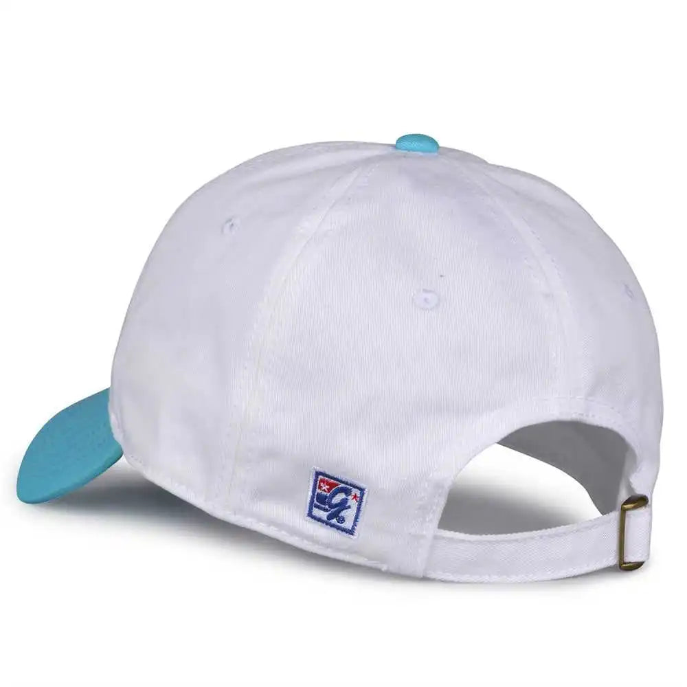 The Game Gb210 Classic Relaxed Garment Washed Twill Cap - White Blutaffy - Columbia Blue / 6 7/8’’ - 7 5/8’’