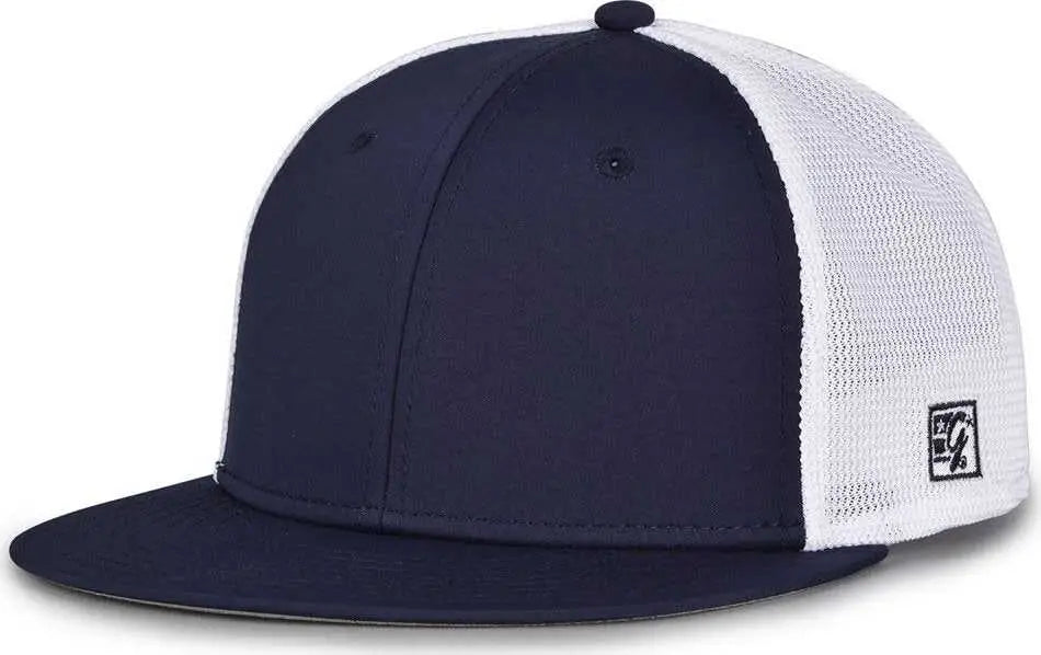 The Game Gb437 Diamond Mesh Cap - Navy White