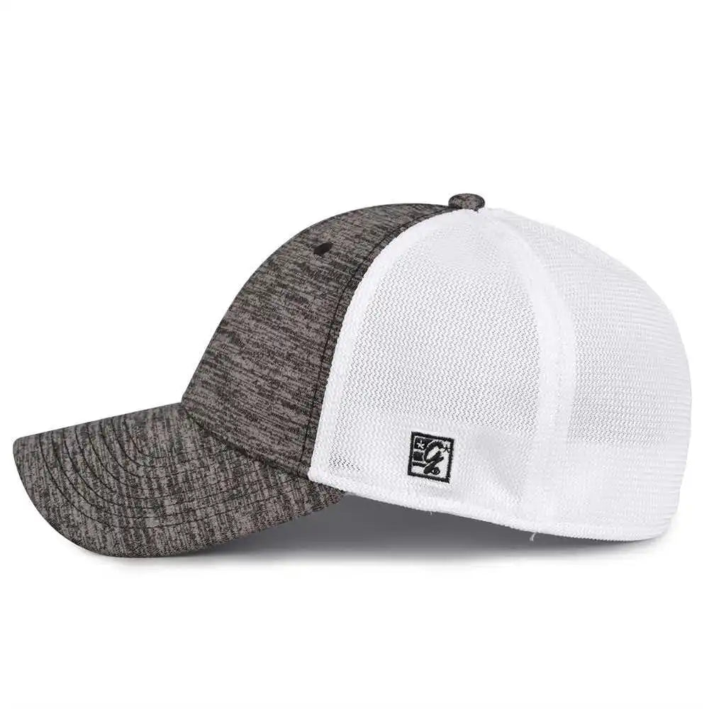 The Game Gb444 Athletic Heather and Diamond Mesh Cap Black