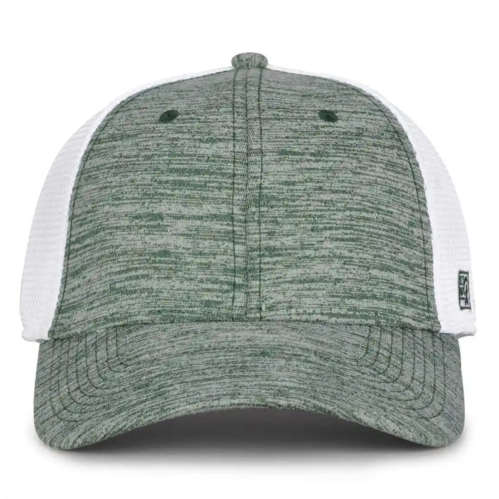 The Game Gb444 Athletic Heather and Diamond Mesh Cap Dark Green Forest / 6 3/4’’ 7 1/4’’
