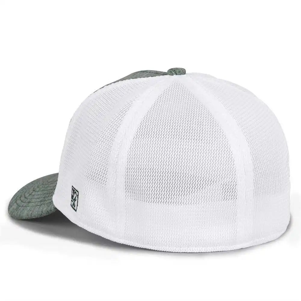 The Game Gb444 Athletic Heather and Diamond Mesh Cap Dark Green