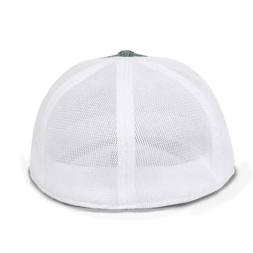 The Game Gb444 Athletic Heather and Diamond Mesh Cap Dark Green