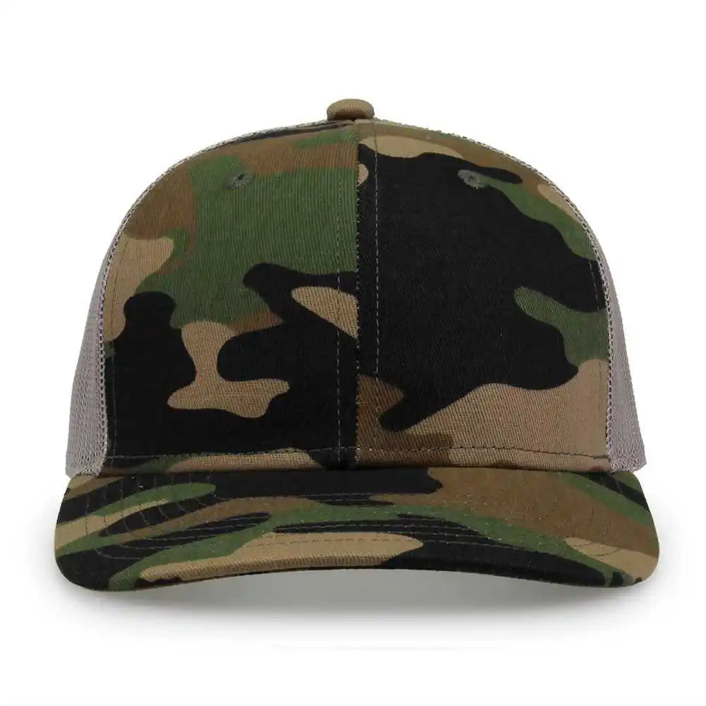 The Game Gb452c Camo Everyday Trucker Cap Woodland / one Size Fits Most