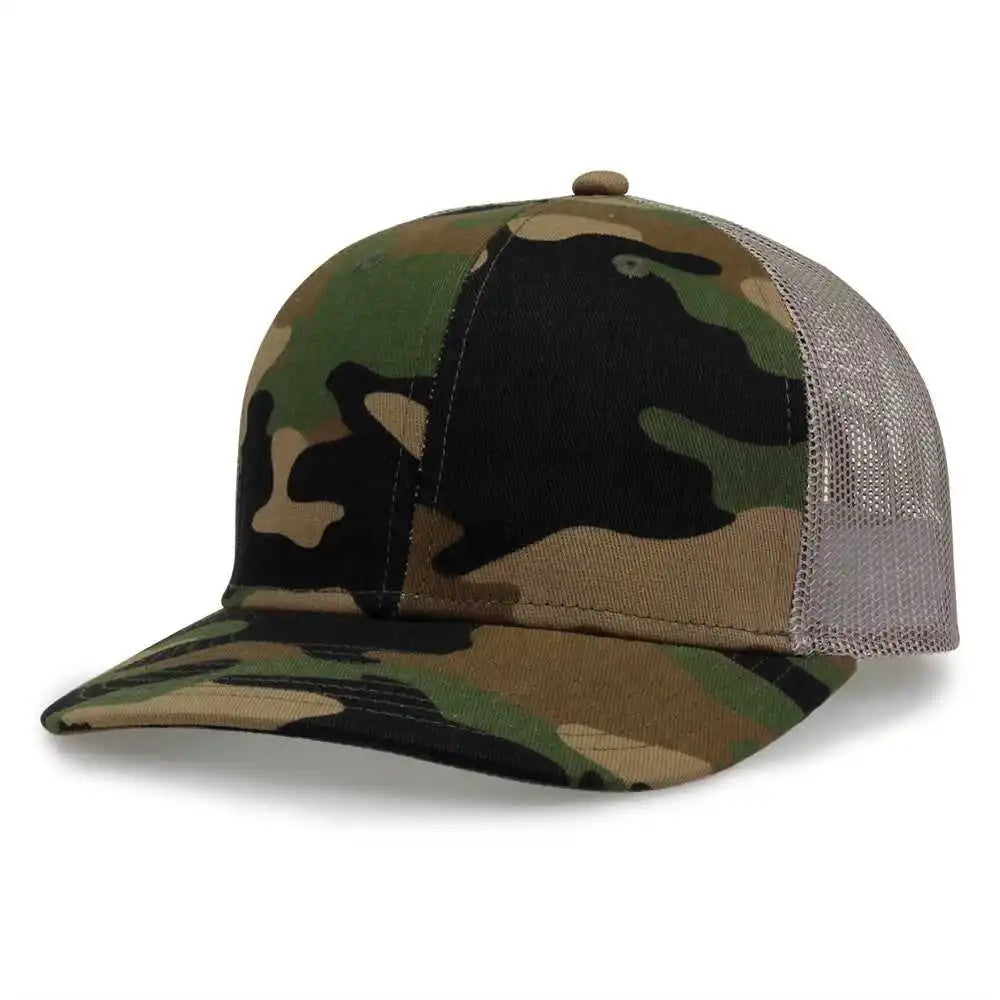 The Game Gb452c Camo Everyday Trucker Cap Woodland / one Size Fits Most