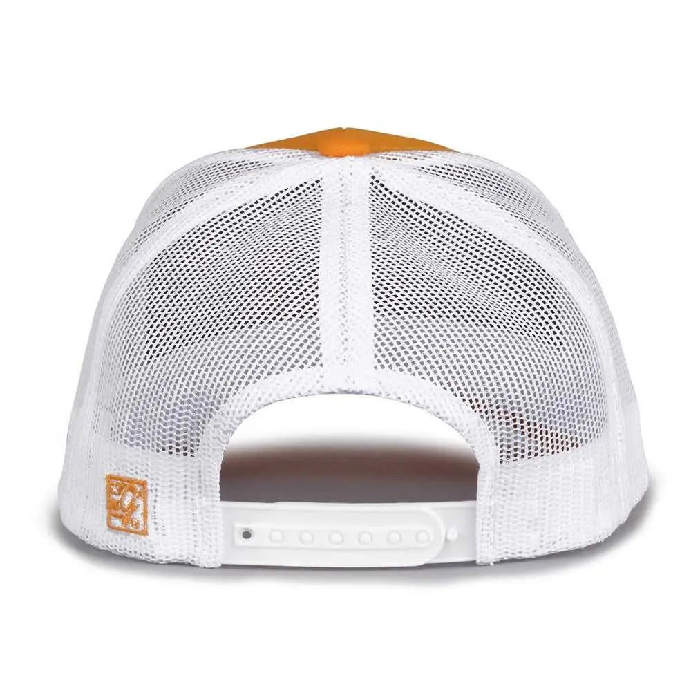 The Game Gb452e Everyday Trucker Cap - Athletic Gold White - 6 7/8’’ - 7 5/8’’